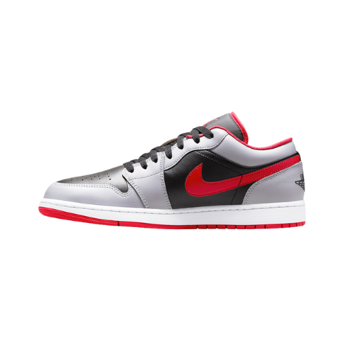 Nike Air Jordan 1 Low Shoes Cement Gray Fire Red Black